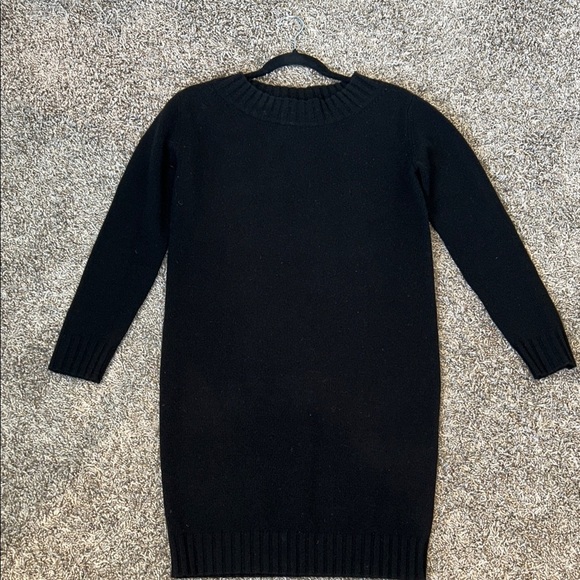Vince Ribbed Collar Boatneck Sweater Dress - Picture 2 of 9